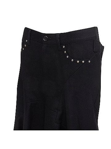 Junya Watanabe JUNYA WATANABE 2013 black studded pocket polka dot deconstructed flare skirt S (view 2)