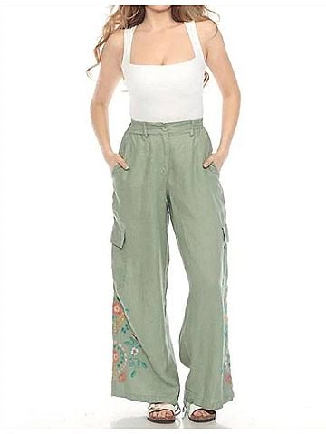 Johnny Was Marisol Drawstring Hem Cargo Pant (view 2)