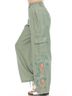 Johnny Was Green Marisol Drawstring Hem Cargo Pant Size M - photo 4