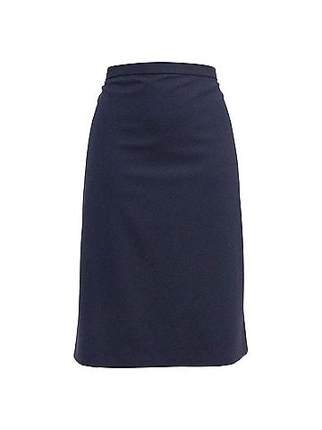 Theory Theory Pencil Skirt in Navy Blue Wool  (view 1)