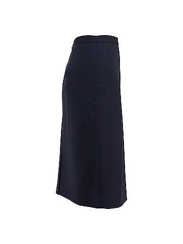 Theory Theory Pencil Skirt in Navy Blue Wool  (view 2)