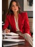Smythe Solid Red Blazer Size 2 - photo 5