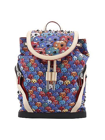 Christian Louboutin Christian Louboutin Explorer Funk Backpack - Men's Backpack/Daypack Made in Mexico, Studded, Nylon x Leather, Multicolor, 2-way, A4 size, Magnetic closure. (view 1)