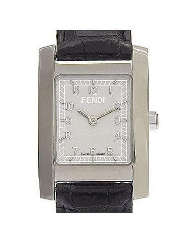 Fendi Fendi Olologi 7000L Stainless Steel x Leather Quartz Analog Watch with White Dial - Women's (view 1)