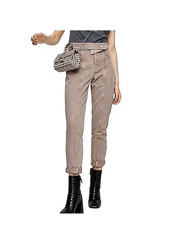 Topshop  foldover high waisted Mom  Jeans (view 1)