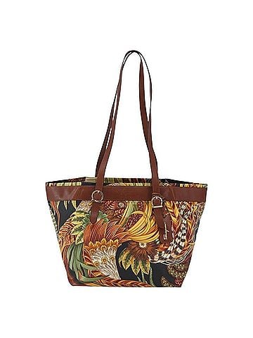Salvatore Ferragamo Flower Tote Canvas Multicolour Pvc Tote Bag Bag (view 1)