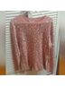 Time and Tru Hearts Pink White Pullover Sweater Size 12 - photo 3