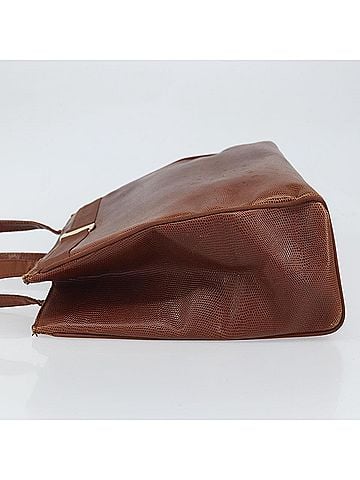 Salvatore Ferragamo Vala Tote Leather Brown Leather Tote Bag Bag (view 2)