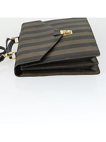 Fendi Vintage Pequin Briefcase Bag Coated Canvas Brown Canvas Briefcase Bag (view 2)