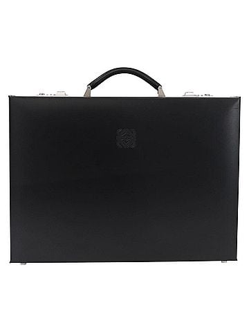 Loewe Anagram Business Leather Black Leather Briefcase Bag (view 1)