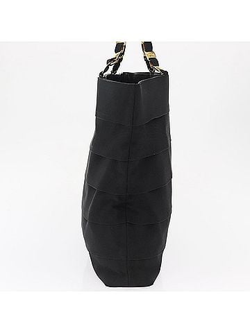 Salvatore Ferragamo Vala Tote Canvas Black Canvas Tote Bag Bag (view 2)
