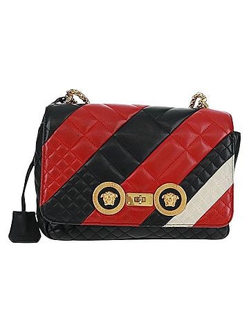 Versace Medusa Padlock Icon Top Handle Bag Quilted Leather Black Leather Shoulder Bag Bag (view 1)