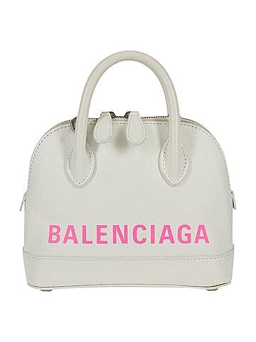 Balenciaga Logo Ville Bag Leather White Leather Handbag (view 1)