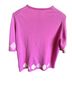 Johnstons Cashmere Solid Argyle Pink Cashmere Pullover Sweater Size M - photo 2