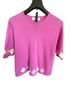 Johnstons Cashmere Solid Argyle Pink Cashmere Pullover Sweater Size M - photo 1