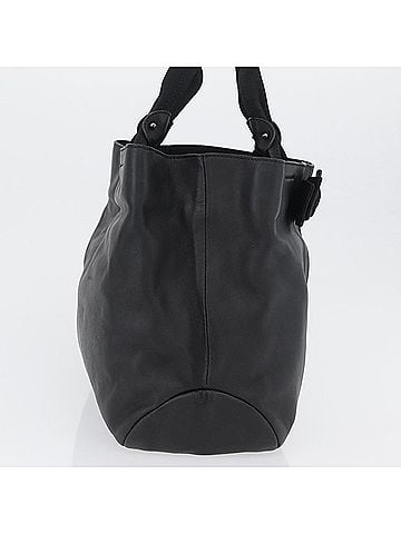 Salvatore Ferragamo Vala Tote Leather Black Leather Tote Bag Bag (view 2)