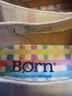 Born 100% Canvas Plaid Multi Color Pink Blue Sneakers Size 8 - photo 3