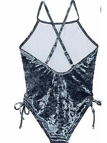 Limeapple Girls Crushed Velvet Tank Suit (view 2)