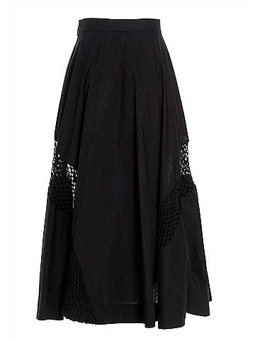 MSGM Women's High-Waist Cut Out-Detailed Maxi Skirt (view 1)