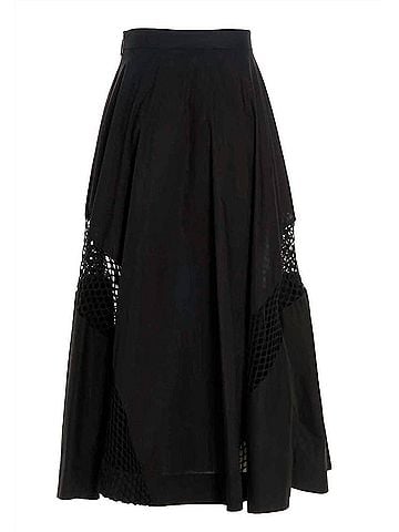 MSGM Women's High-Waist Cut Out-Detailed Maxi Skirt (view 2)