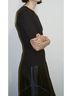 6397 Solid Black Deconstructed Midi Skirt Size L - photo 5