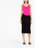 Versace Solid Black La Greca Midi Skirt Size 10 - photo 3