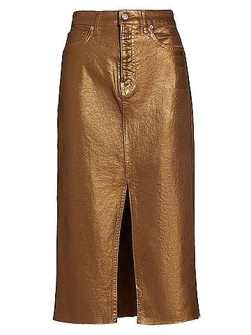 Veronica Beard Victoria Metal Long Midi Skirt (view 1)