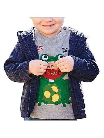 JoJo Maman Bebe Boy's Hooded Cable Knit Cardigan (view 2)