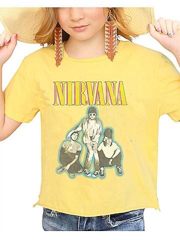 Rowdy Sprout Girl's Sunrise Nirvana Not So Quite Crop Top (view 2)