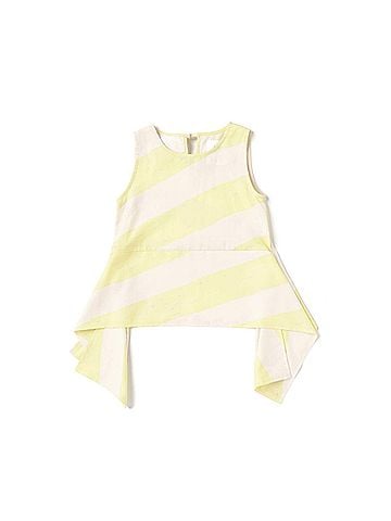 Omamimini Girls' Sleeveless Peplum Top With Side Tails (view 1)