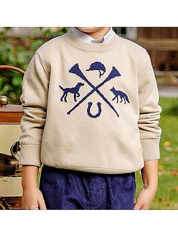 The Beaufort Bonnet Company Boy's Isaac's Intarsia Sweater (view 2)