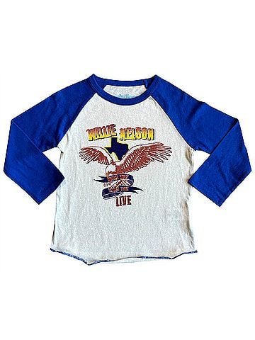 Rowdy Sprout Kids Willie Nelson Recycled Raglan Tee (view 1)