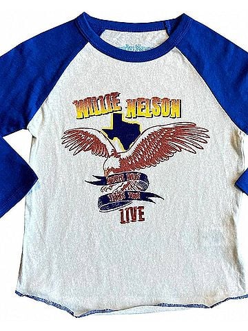 Rowdy Sprout Kids Willie Nelson Recycled Raglan Tee (view 2)