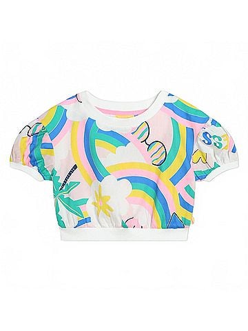 Billie Blush Allover Rainbow Cotton Blouse (view 1)