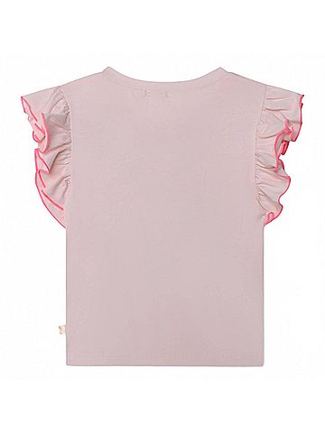 Billie Blush Flower Print Flouny Sleeve Tee (view 2)