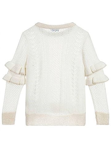 Mayoral Girl's Ruffle Sleeve Shimmer Sweater (view 2)