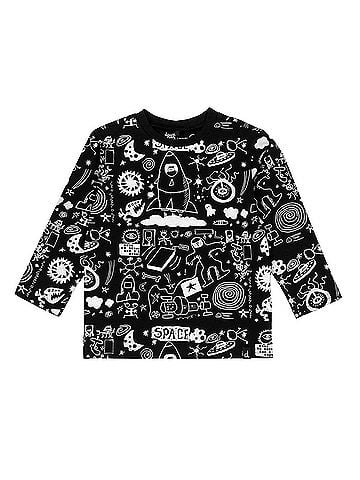 Deux Par Deux Boys' Space Age Long Sleeve Tee (view 1)