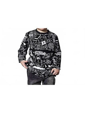 Deux Par Deux Boys' Space Age Long Sleeve Tee (view 2)