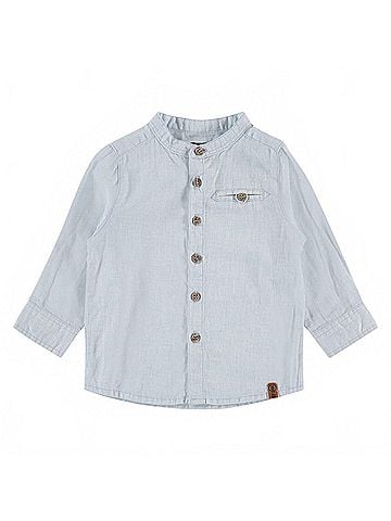 Babyface Boys' Mao Collar Chambray Polo Shirt (view 1)