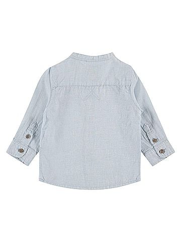 Babyface Boys' Mao Collar Chambray Polo Shirt (view 2)