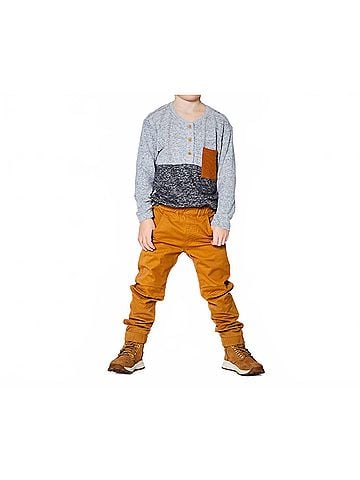 Deux Par Deux Boys' Quilt Pocket Brushed Jersey Top (view 2)