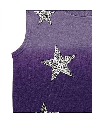 Mia Girl's Sleeveless Star Sweatshirt (view 2)