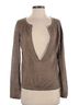 Theory Brown Long Sleeve Top Size S - photo 1