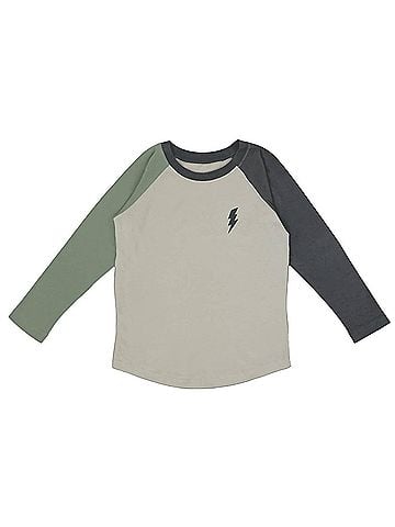 Tiny Whales Boy's Bolt Long Sleeve Raglan Tee (view 1)