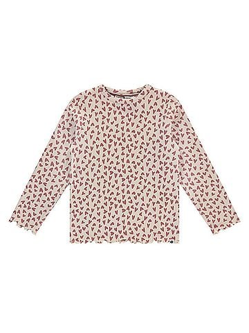 Babyface Girl's Lettuce Hem Printed Long Sleeves Tee (view 1)