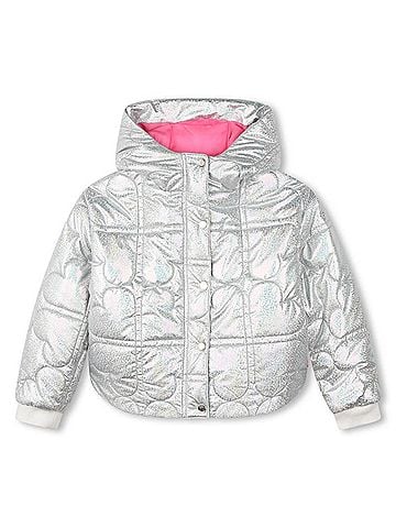 Billie Blush Girl's Quilted Iridescent Puffer Jacket (view 1)