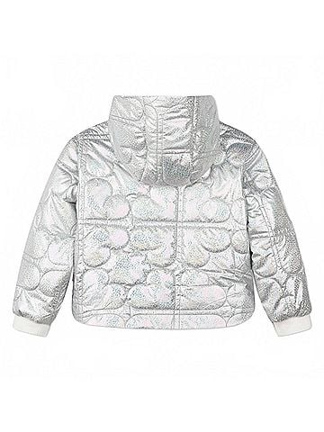 Billie Blush Girl's Quilted Iridescent Puffer Jacket (view 2)
