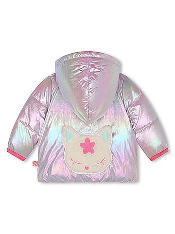Billie Blush Girl's Shiny Puffer Jacket (view 2)