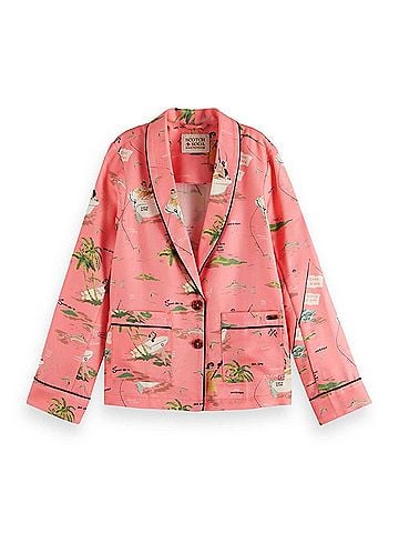 Scotch & Soda Girls Single Breasted Printed Blazer (view 1)