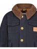 London Fog Black Boys Button-Front Collared Utility Barn Coat Size 4 - photo 2